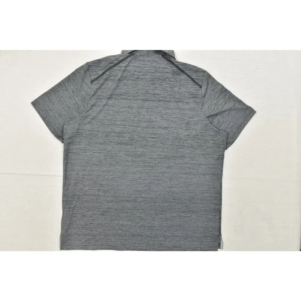 Adidas Golf Polo Shirt Gray Heather Short Sleeve Mens 2XL XXL Stretch Performanc
